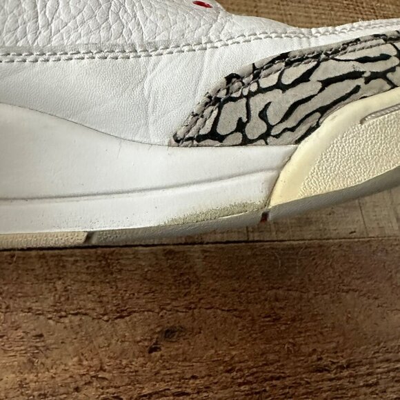 Jordan 3 Retro Hall of fame white red black mens -12 - Picture 10 of 13
